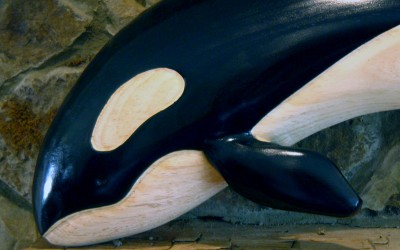 Wood Killer Whale Chainsaw Sculpture