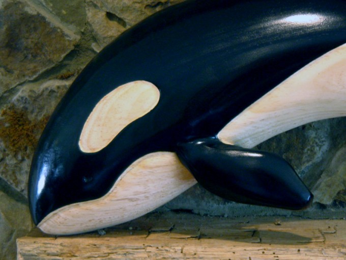 Wood Killer Whale Chainsaw Sculpture Sleepy Hollow Art