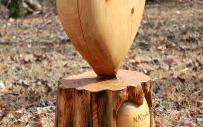 Personalized wedding chainsaw wood heart