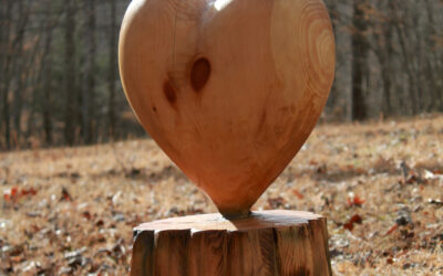 Personalized wedding chainsaw wood heart